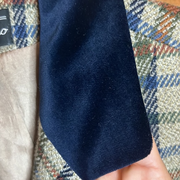 Miss V Clementino German Velvet Wool Plaid vintage Blazer Jacket Academia Paris - Picture 5 of 11